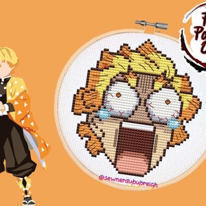 Tiny Tantrum - Cross Stitch Pattern, Japanese Cross Stitch, Anime Cross Stitch, Kawaii Cross Stitch, Funny Cross Stitch, PDF, DMC