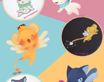 The Crew - PDF Cross Stitch Patterns, Anime Cross Stitch Pattern, Kawaii Cross Stitch Pattern, Chibi Cross Stitch Pattern, DMC, PDF