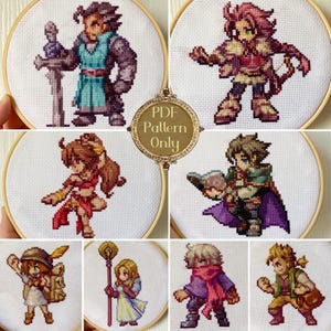 The Wayfarers -  PDF Cross Stitch Pattern, Nerdy Cross Stitch Pattern, Video Game Cross Stitch, , DMC