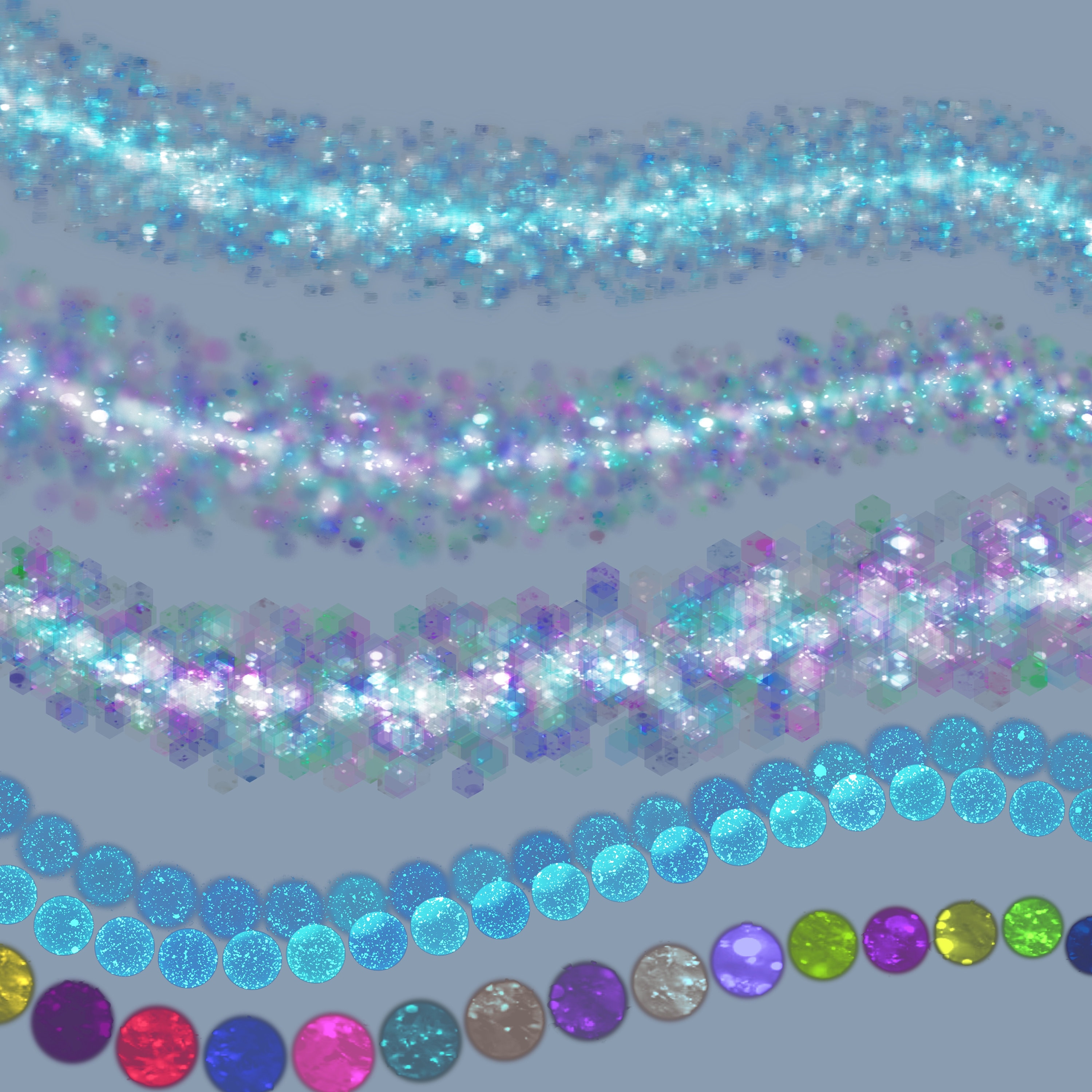 Christmas Neon Lights Garlands Procreate Brushes New Years Festive ...