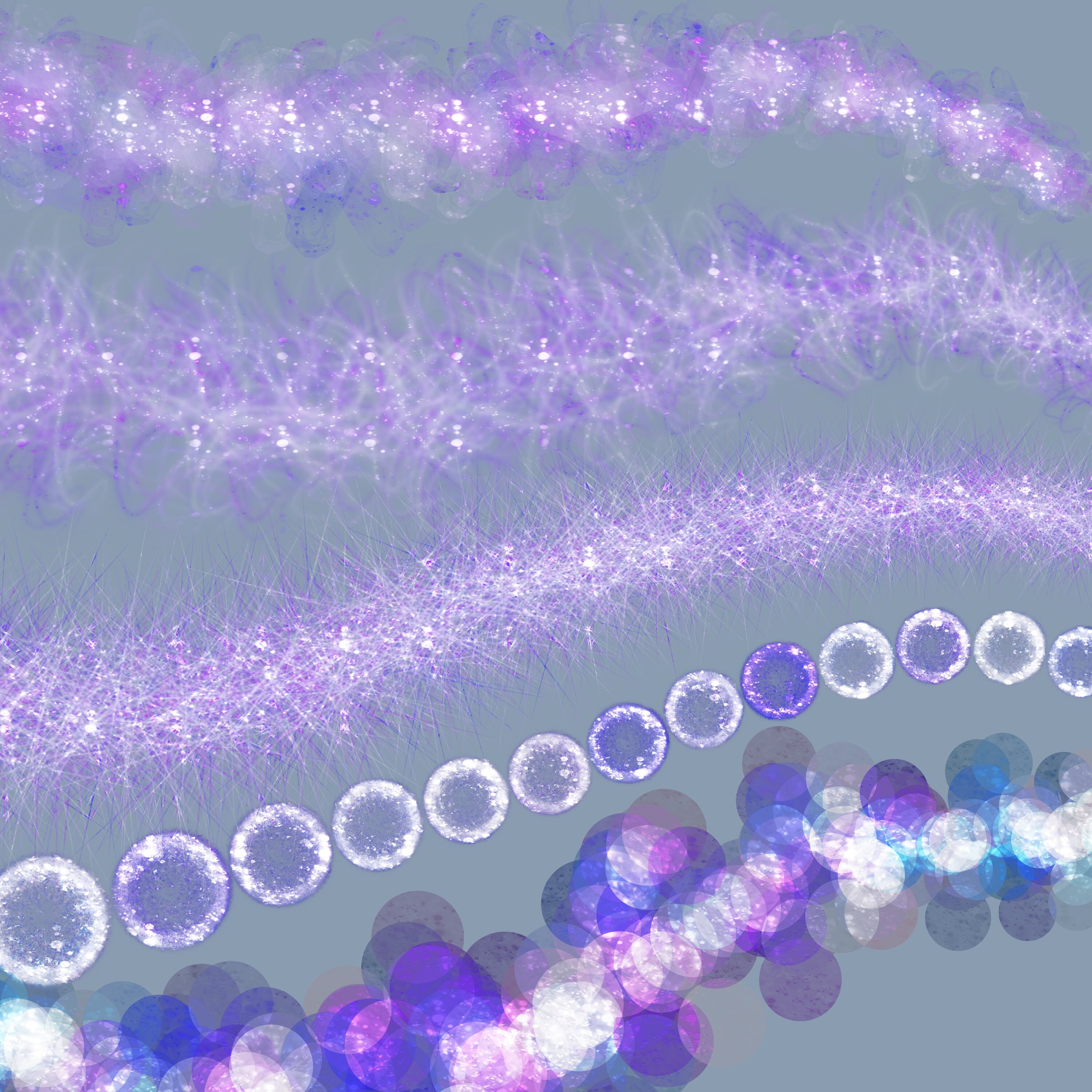 Christmas Neon Lights Garlands Procreate Brushes New Years Festive ...