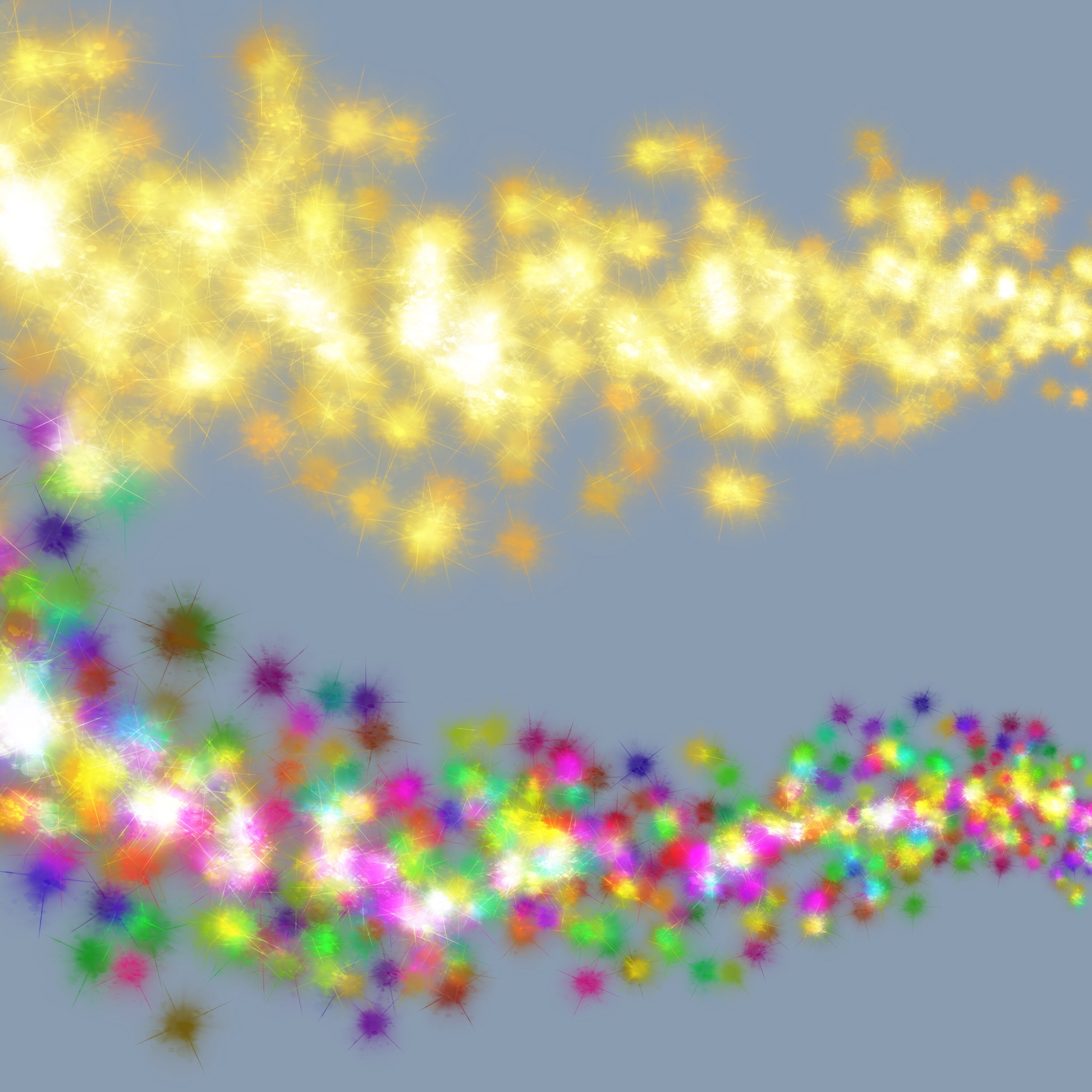 Christmas Neon Lights Garlands Procreate Brushes New Years Festive ...