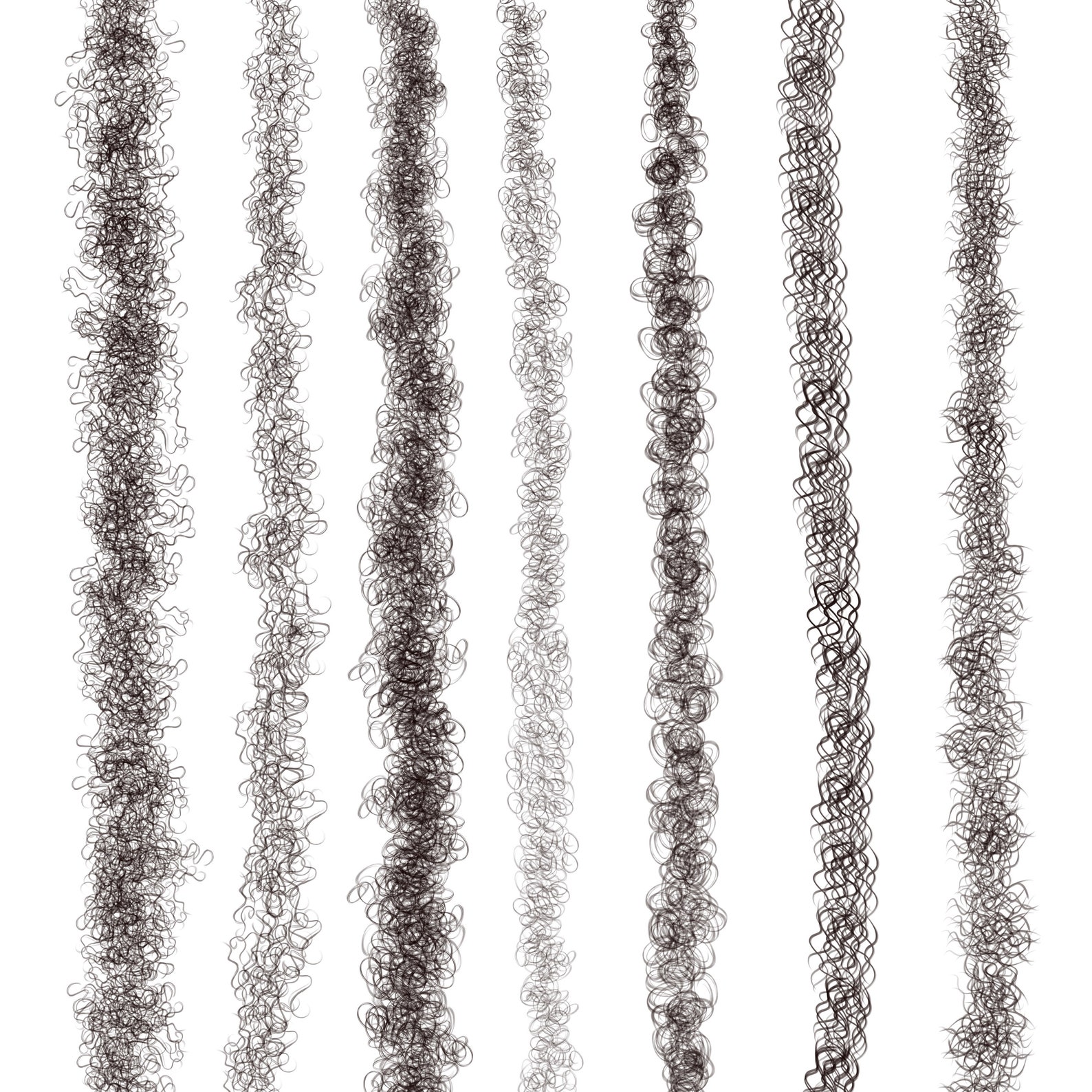 Procreate Curly Hair Brushes Procreate Wavy Hair Brush Set Etsy