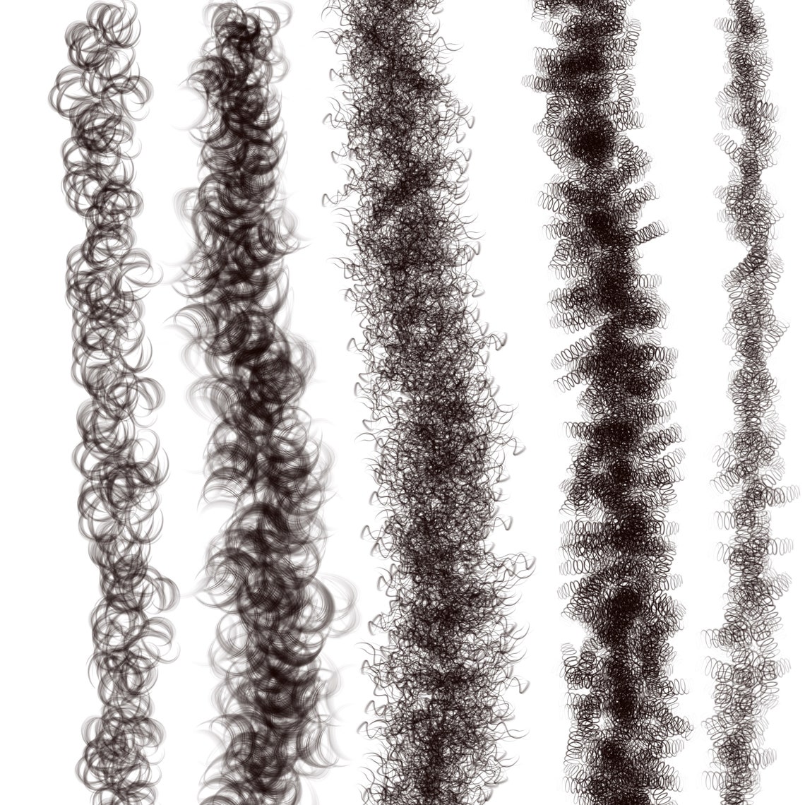 Procreate Curly Hair Brushes Procreate Wavy Hair Brush Set - Etsy