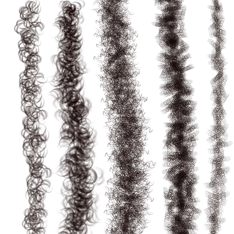 Procreate Curly Hair Brushes Procreate Wavy Hair Brush Set Etsy