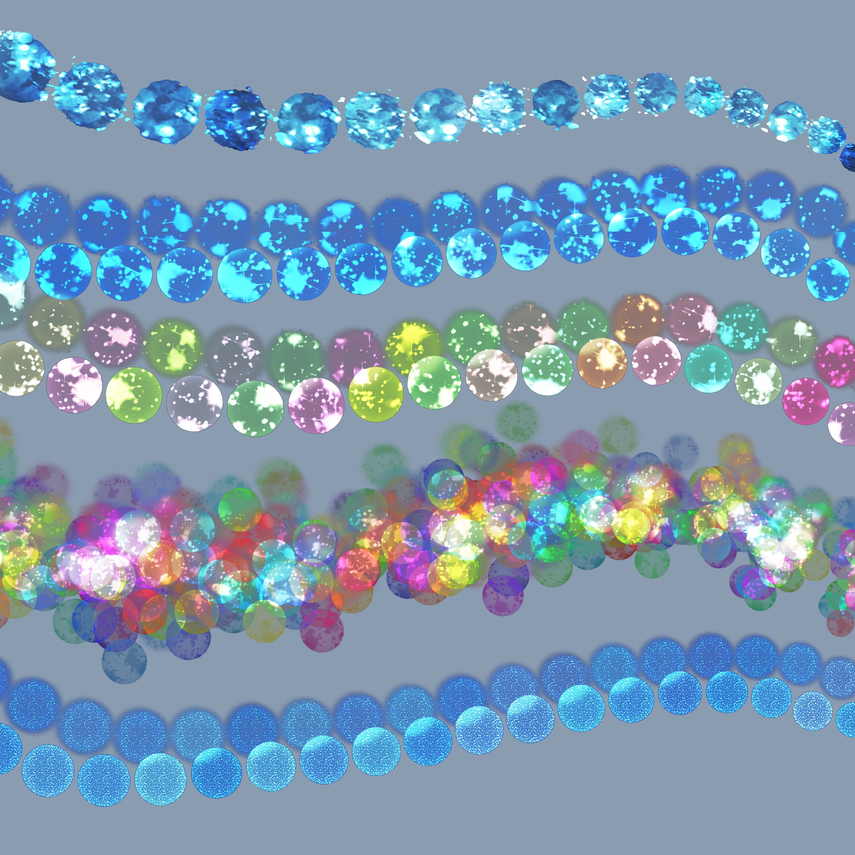 Christmas Neon Lights Garlands Procreate Brushes New Years Festive ...