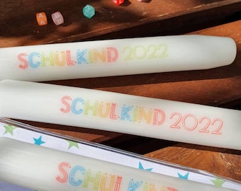 Kerze Einschulung, Schulkind 2024,   Mitbringsel, Geschenke Schule, Schulkind Mädchen, Schulkind Junge