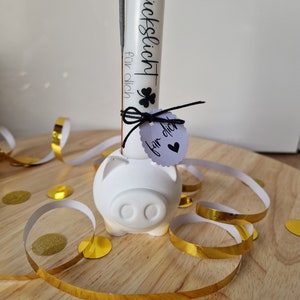 Candle lucky light sparkler, lucky pig, lucky charm, gift birthday, New Year's Eve, New Year, souvenir, table decoration birthday image 10