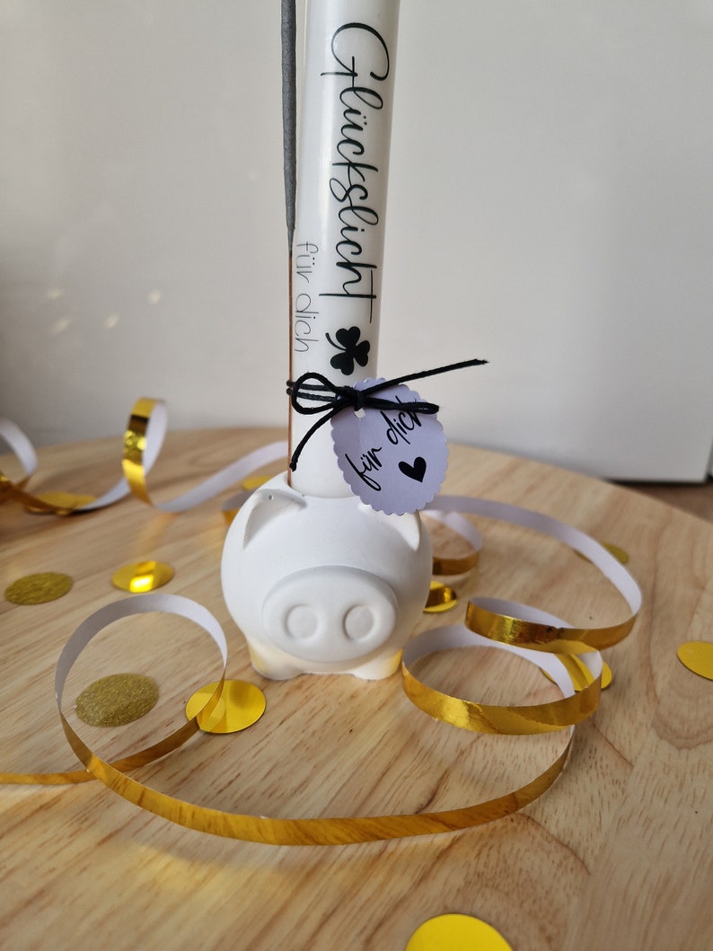 Candle lucky light sparkler, lucky pig, lucky charm, gift birthday, New Year's Eve, New Year, souvenir, table decoration birthday image 10