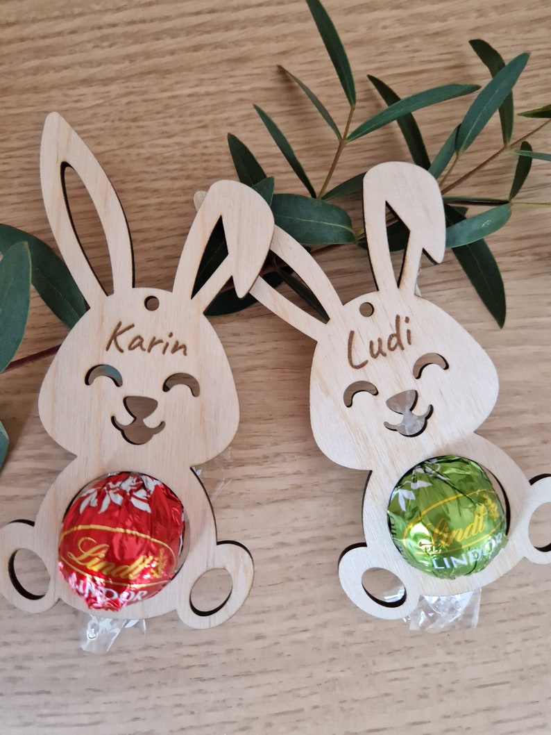 Osterhase personalisiert, Mitbringsel, Osterdeko, Geschenk Ostern, Gastgeschenk, Bild 1