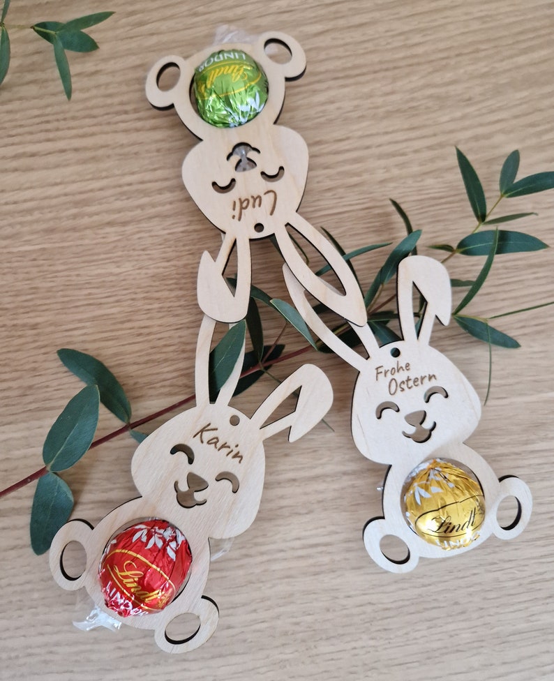 Osterhase personalisiert, Mitbringsel, Osterdeko, Geschenk Ostern, Gastgeschenk, Bild 3