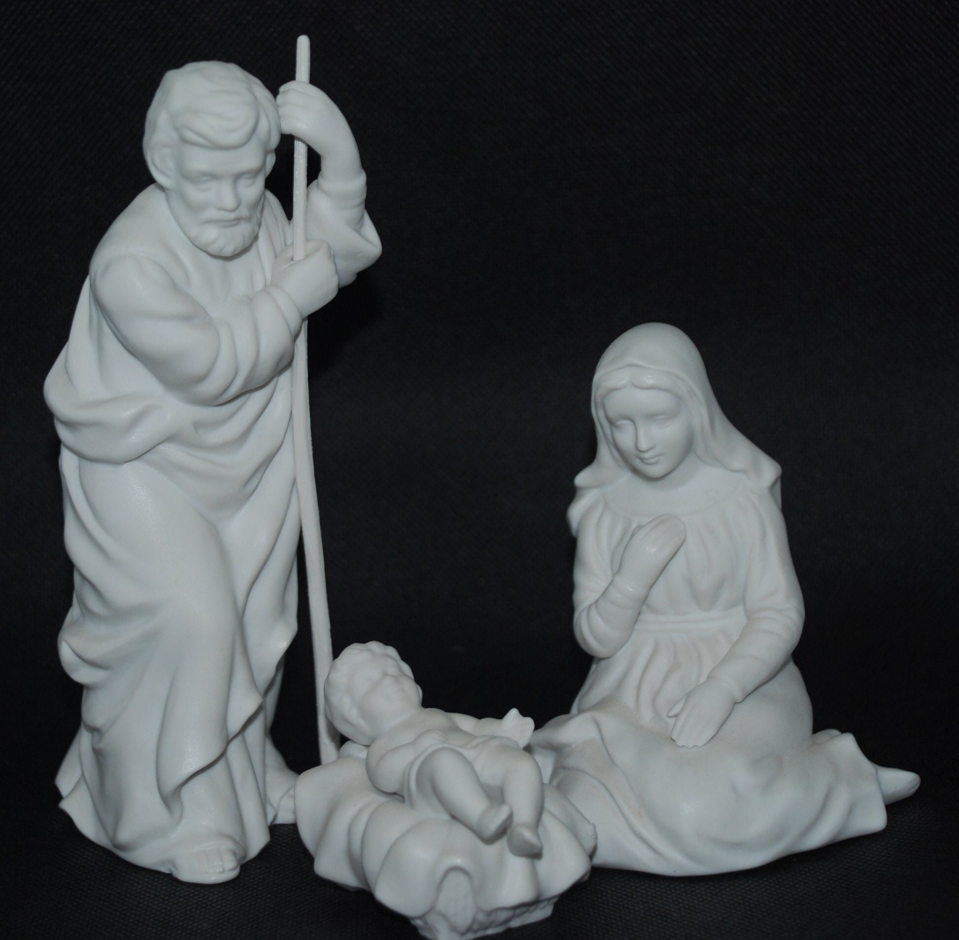 Holy Family Three Porcelain Figurines Lennox White Etsy UK