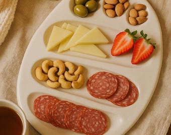 Handmade Ceramic Charcuteria and Catch-all Tray for Hosting or Housewarming Gift