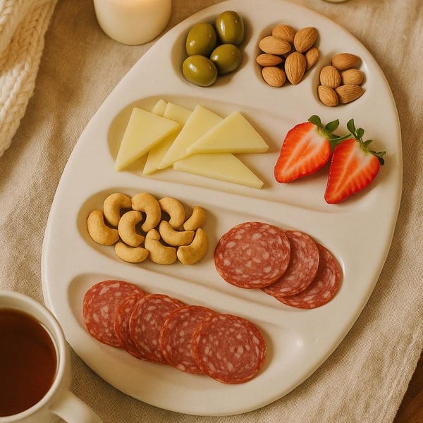 Handmade Ceramic Charcuteria and Catch-all Tray for Hosting or Housewarming Gift