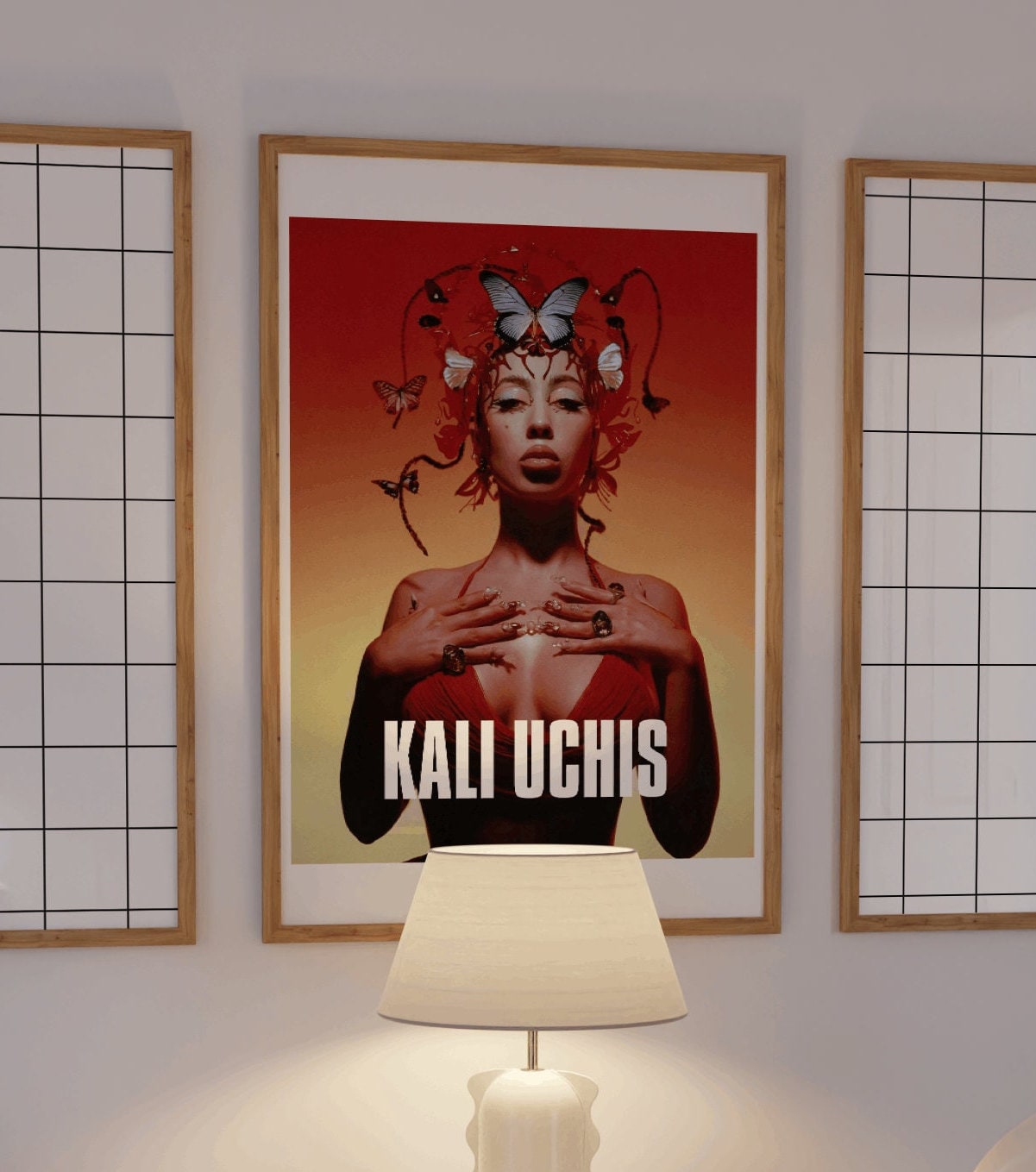 kali-uchis-poster-music-print-album-music-kali-uchis-art-red-moon-decor