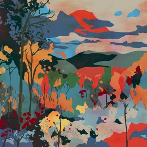 Landscape Illustration print 10x10