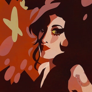 Amy Winehouse portrait 8x8