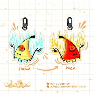 Bill Keychain &quot;Designed by Saokono&quot; Llavero Cartoon &quot;Gravity falls&quot;