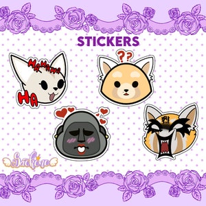 Aggretsuko Pegatinas
