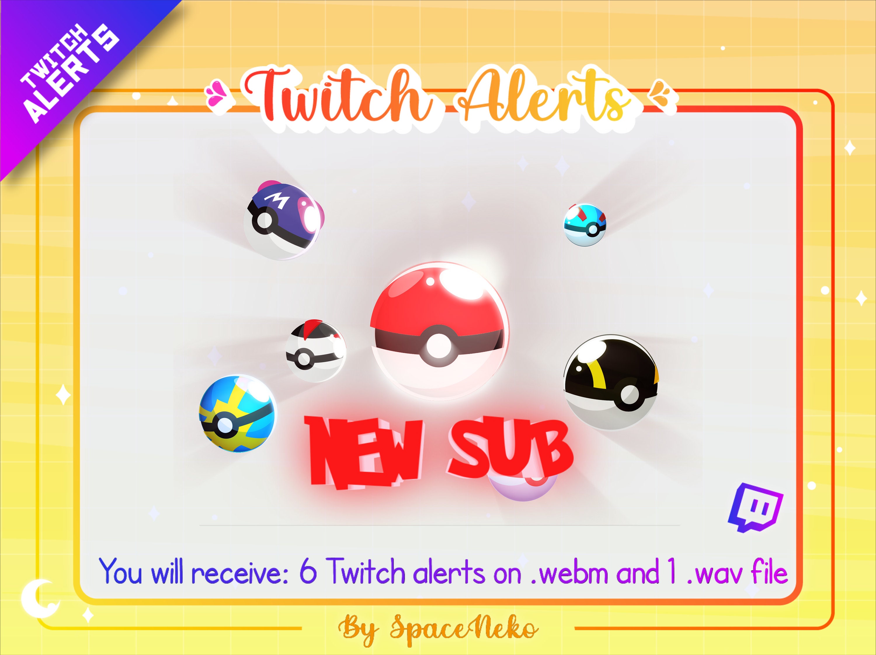 PREMADE Animated Pokéball Stream Alerts / Emotes - J's Ko-fi Shop