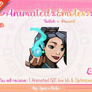Animated Twitch Emote, valorant, Sage, videogames, Kawaii, for Streamers - Instant Download / Ready to Use, Cute Chibi