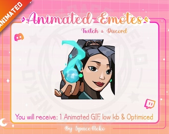 Twitch Emote animado, valorant, Sage, videogames, Kawaii, para Streamers - Download instantâneo / pronto para usar, Cute Chibi