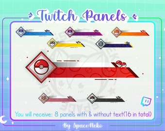 Painéis Chibi fofos para Twitch Pokémon Pikachu Pokeball Anime Profesional Scarlet & Violet