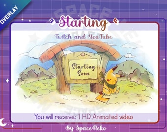 Chibi fofo animado começando para Twitch e Discord Pokémon Pikachu Anime emote profissional