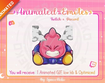 Emote fofo animado para Twitch e Discord Buu Anime Angry Profesional Dragon z