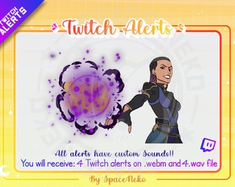 Alertas animados do Twitch, Valorant, videogame, Kawaii, para Streamers - Download instantâneo / pronto para usar, Cute Chibi