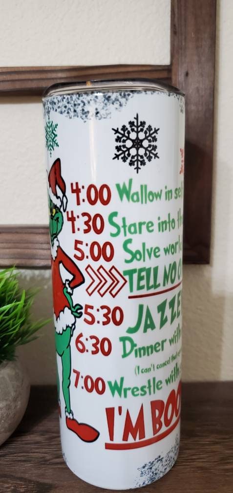 Adult Beverage Inspired Grinch Tumbler – Designs By Andrea Inc.