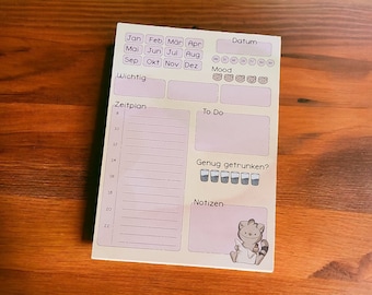 Daily Planner Pad - A5 - 50 sheets