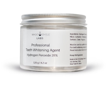 Low strength teeth whitening agent - 28% HP gel - 120 gram jar (40 patients supply)