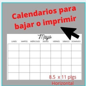 Calendarios para imprimir o bajar, Calendario en blanco, Calendario simple