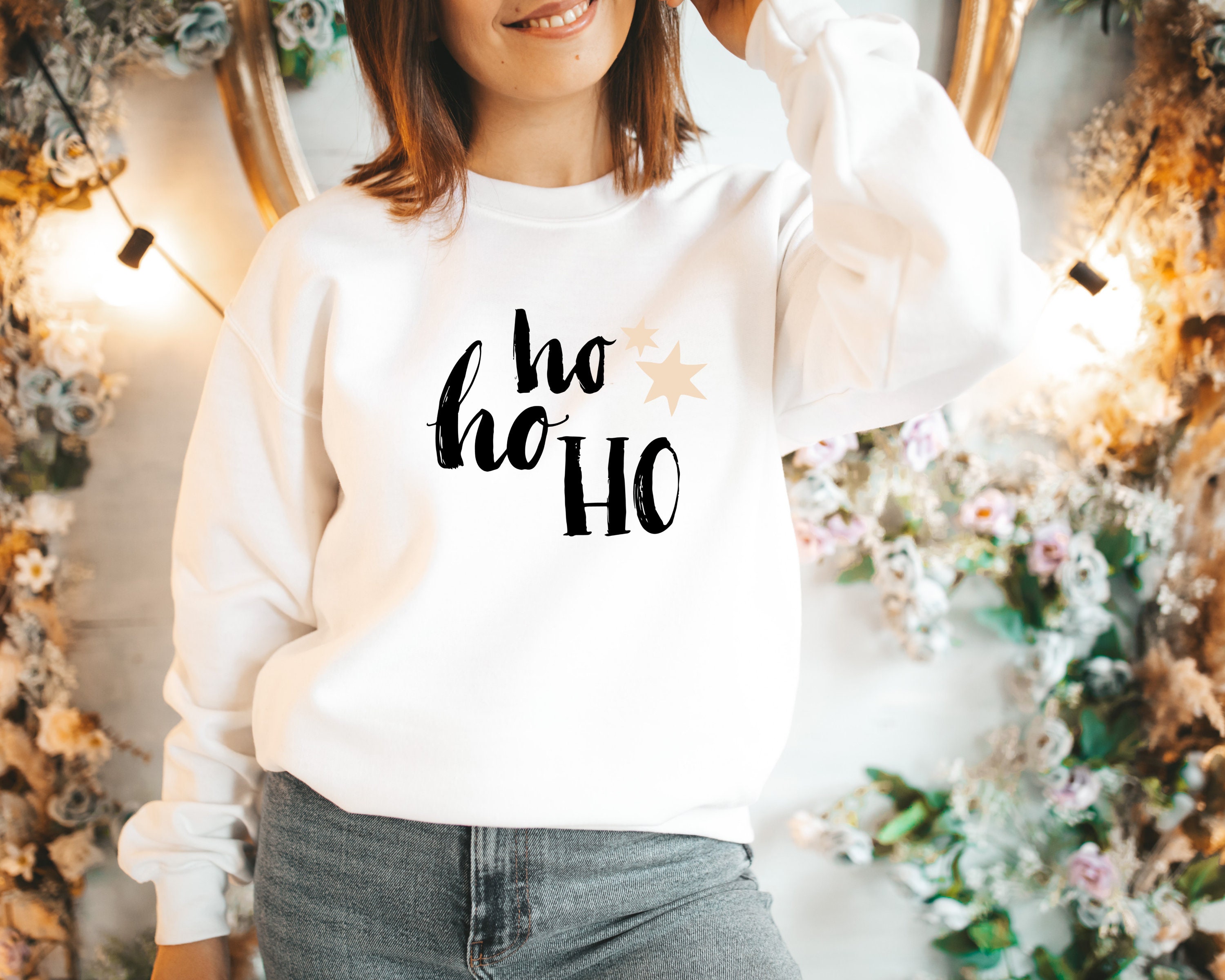 Ho Ho Ho Christmas Jumper Women's 