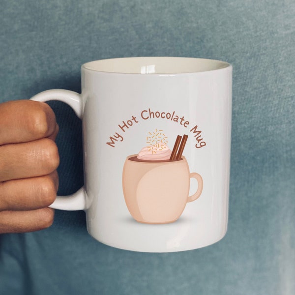 My Hot Chocolate Mug | heiße Schokolade | Tasse | Becher | Keramiktasse | Emaillebecher | personalisierbar | Geschenk | Winter I Metall
