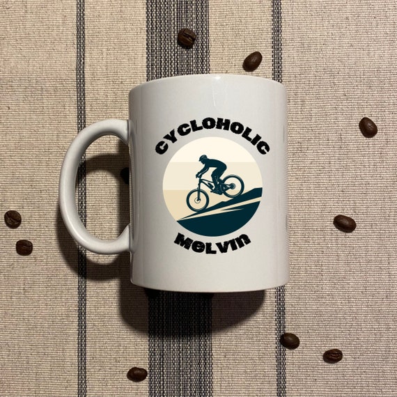 Tazza Smaltata Per Ciclisti – 300 Ml – Bianca Con Stampa Nera – Infrangibile E Antiurto – Idea Regalo