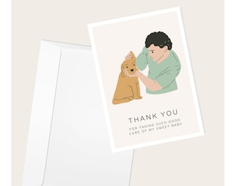 Artery8 Grußkarte „Watercolour Dog Lover“ – Für Kinder, Blanko Innen