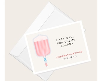 Chemo Colada Cancer Encouragement Card