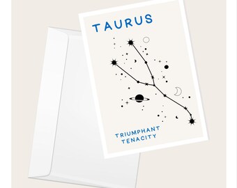 Taurus Celestial Card