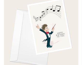 Musical Conductor Happy Birthday To You Card