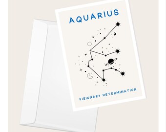 Aquarius Celestial Card