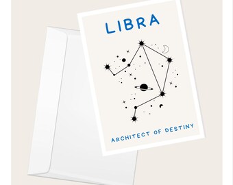 Libra Celestial Card