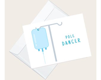 Pole Dancer Chemotherapy Support Card