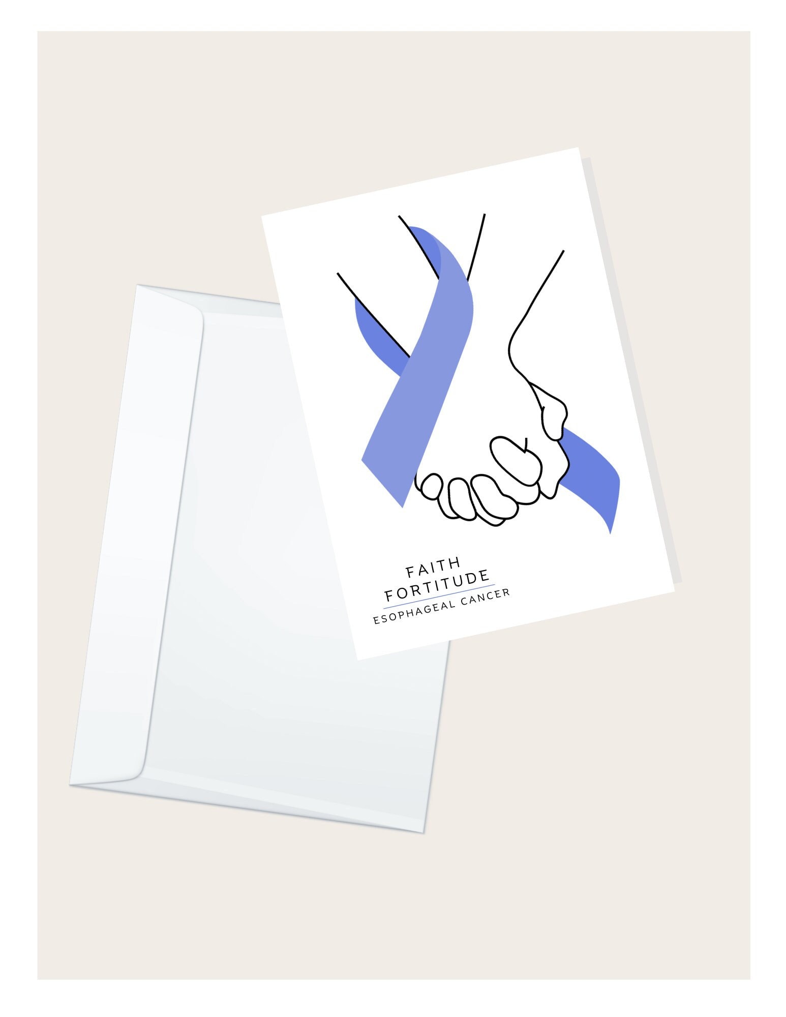 Periwinkle Esophageal Cancer Ribbon “faith Fortitude Esophageal Cancer ...