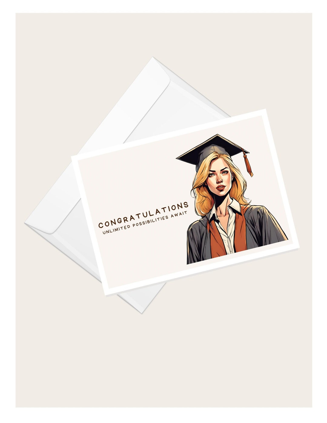 Woman Graduate Congratulatory Greeting Card - Etsy