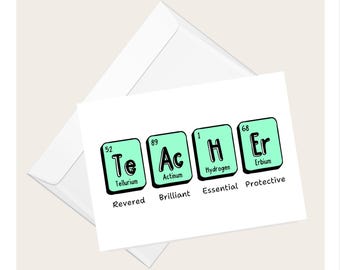 TEACHER Inspirational Qualities Greeting Card