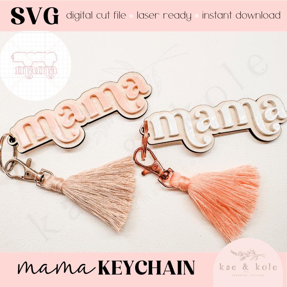 Mama Keychain - Etsy