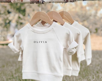 Custom Name Kids Pullover | Colored Organics for Baby and Toddler | Christmas Gift