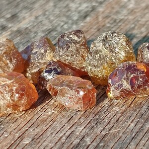 Grossular Garnet Lots, 16g (80ct) per lot - AA - Mali - Natural Rough Stone, Crafts Rock Minerals Crystals Translucent Brown/Yellow